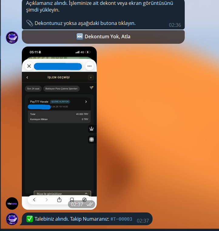 Şikayet & Destek Botu